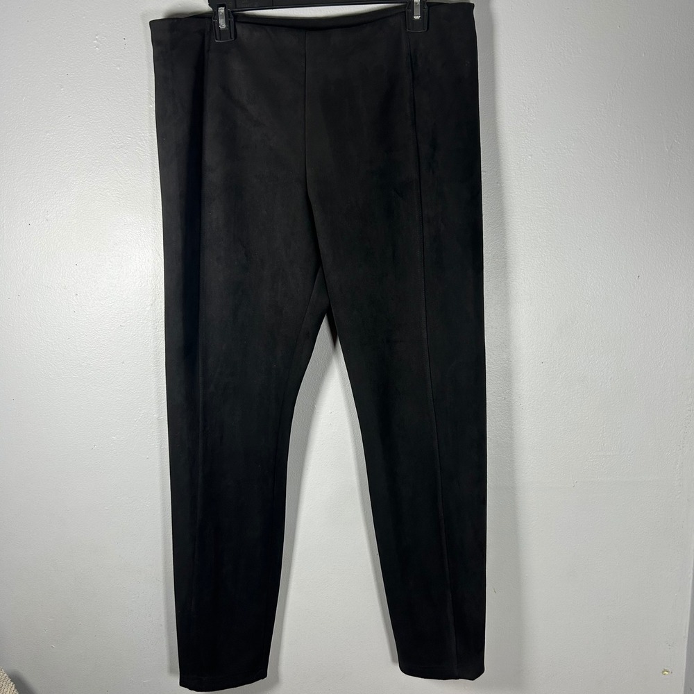 T Tahari‎ Black Faux Leather Pants Womens XL TG Straight Leg